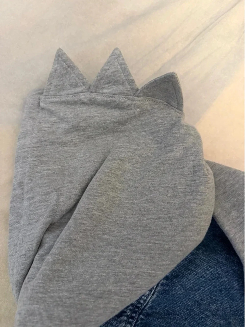 Gap mixed denim and sweatshirt jacket